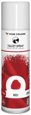 Obrázek produktu pro Barva ve spreji "Food Colours New Velvet" 250 ml, červená - potravinářské barvivo pro dorty a dezerty