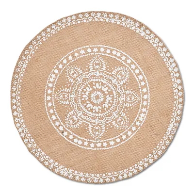 Produktbild von Zeller Present 27035 Tischset Mandala Leinen Ø 38 cm, natur (1 Stück)