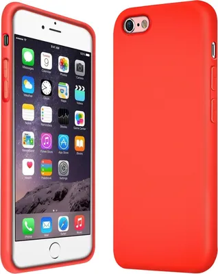 Zdjęcie produktu dla Etui na telefon komórkowy Apple iPhone 6 / 6s silikonowo-żelowe etui na telefon komórkowy, czerwone