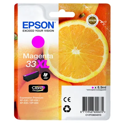 Produktbild von Epson Original-Patrone T33XL Magenta XL Claria Premium fr Expression Premium