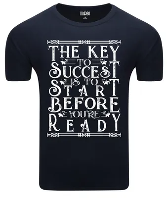 Produktbild von Diarbo Herren T-Shirt mit Motivationsdruck in Dunkelblau Gr.M