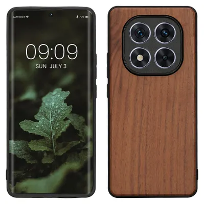 Produktbild von kwmobile Handyhülle für Xiaomi Redmi Note 14 Pro 5G / Poco X7 Hülle Holz - Case mit TPU Bumper - Stoßfestes Hardcase - Schutzhülle Cover in