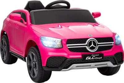 Zdjęcie produktu dla Samochód elektryczny dla dzieci AIYAPLAY 12 V Mercedes-Benz Concept GLC Coupe z pilotem, 2 silnikami, 3 prędkościami, pojazdem dziecięcym z miękkim startem, MP3, USB, diodą LED, klaksonem, dla dzieci w wieku 3-6 lat, różowy