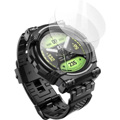 Produktbild von Schutzhlle mit Armband + 2x Glas fr Galaxy Watch 6 Classic 47mm, Supcase i-Blason Armorbox, Schwarz