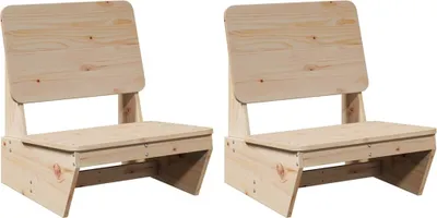 Produktbild von vidaXL Gartenstühle 2 Stk. 60x64x70,5 cm Massivholz Kiefer