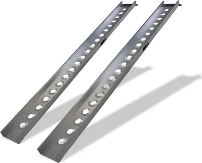 Produktbild von TRUTZHOLM 2x Auffahrschienen 194 cm Traglast 200 kg Alu grau Seitenkante Auffahrrampen Verladerampen