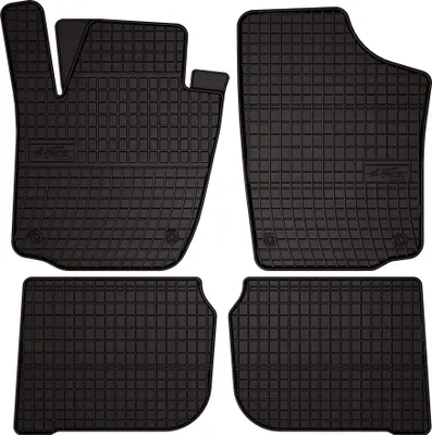 Produktbild von Gummifußmatten passend für Seat Toledo IV (Limousine, Bj. 2012-2018) –  schwarz, passgenau, mit Befestigungen set 4 Stk. - Gummi-Automatten
