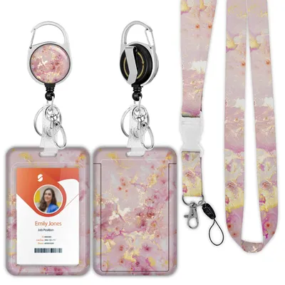 Productafbeelding van ID-badgehouder met halsband, intrekbare ID-badgehouders, afneembare halsband