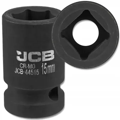Zdjęcie produktu dla JCB Nasadka udarowa 1/2" 15 mm 6-kątna Cr-Mo KLUCZ nasadowy