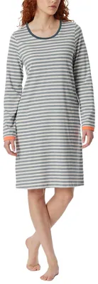 Immagine prodotto di Camicia da notte Schiesser Casual Essentials Camicia da notte sportiva con look a righe, Realizzata in 100% jersey di cotone di alta qualità, Sensazione morbida e naturale
