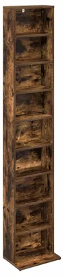Produktbild von CD Regal Raucheiche 33 x 23,5 x 175 cm Holzwerkstoff