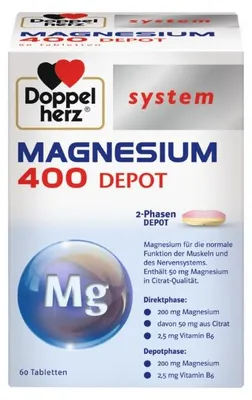 Produktbild von Doppelherz system MAGNESIUM 400 DEPOT, 60 St. Tabletten