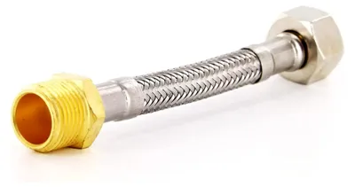 Produktbild von Brauseschlauch 100 mm Panzerschlauch 3/8" IG x 3/8" AG flexibel für Wasserhahn Armatur Wasseranschluss