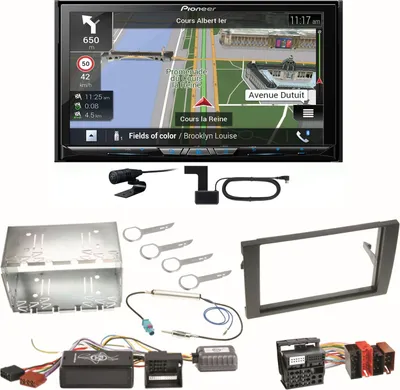 Produktbild von Pioneer AVIC-Z830DAB Navigation DAB+ USB Einbauset für Seat Exeo Audi A4 B6 B7