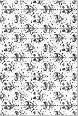 Produktbild von Boho Blätter regelmäßiges Muster – Vinylteppich – 60x90 cm – Indoor Teppich – Flur – Pflegeleicht – Modern