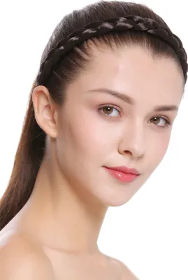 Produktbild von WIG ME UP Haarband geflochten Dunkelbraun CXT-007-004