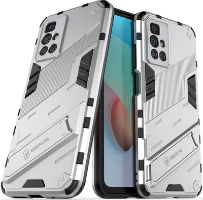 Produktbild von Armor Hülle für Xiaomi Redmi 10, Hybrid PC TPU Bumper Stoßfestes Schutzhülle mit Standfunktion Orange