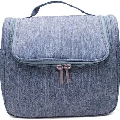 Produktbild von Famanu Kosmetiktasche mit Aufhängemöglichkeit - Blau, wasserdicht, große Kapazität