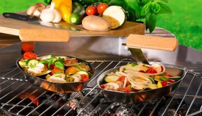 Produktbild von BBQ Devil Grillkorb Fuego Grillpfännchen Grillpfanne, mit abnehmbaren Griff