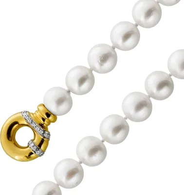 Produktbild von Perlenkette Edison Perlen 9.9-9.4mm Gold 750 Brillanten 47