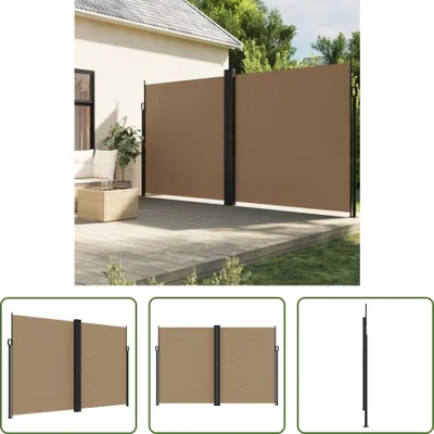 Produktbild von The Living Store Seitenmarkise Ausziehbar Taupe 220x1000 cm