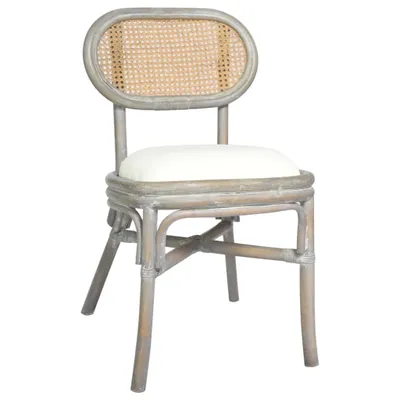 Image de vidaXL Chaise de salle à manger 2 pcs. Gris lin