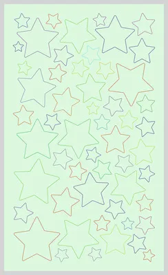 Obrázek produktu pro Samolepka mini hvězdy svítící8x14 cm