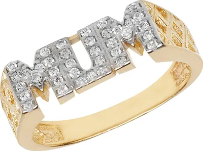 Produktbild von 9 Karat (375) Gold Damen - Mum Ring mit Zirkonia, 55 (17.5); TRS11191RSO