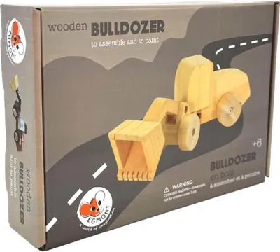 Produktbild von DIY Holz-Bausatz Bulldozer zum Bemalen