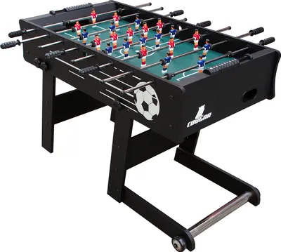 Image de Cougar Table De Babyfoot Scorpion Kick Noir | Jeu De Football De Table Pliable Intérieur Adulte & Enfant | Avec 2 Balles & Comptoir De Points