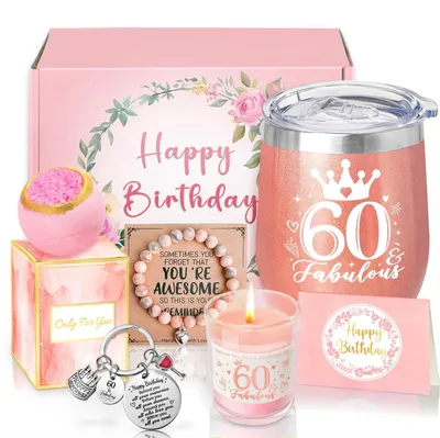 Immagine prodotto di Confezione regalo per il 60° compleanno, contenente 6 articoli unici