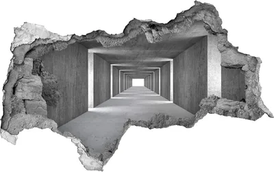 Produktbild von Selbstklebender Loch-3D-Aufkleber 95x73 cm Beton-Tunnel