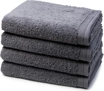 Produktbild von Möve Superwuschel 4 X Handtuch im Set Extraweiches Handtuch, Aus 100% hochwertiger Baumwolle, Mit eingesticktem Markenlogo