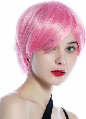 Produktbild von WIG ME UP Perücke kurz glatt Scheitel Rosa Cosplay SZL0855-2311/1920