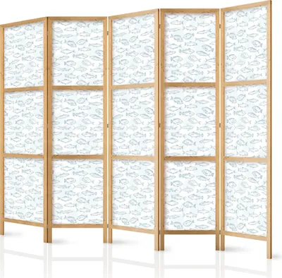 Immagine prodotto di Paravento giapponese 225x172 cm 5 pezzi nero