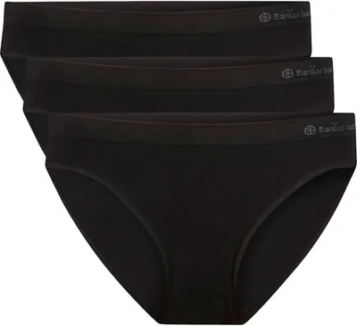 Produktbild von Bamboo Basics Nahtloser Taillenslip Tess - Black - 3-Pack, Farbe:Black, Größe:S