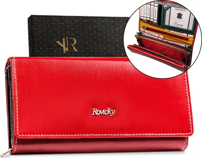 Produktbild von Rovicky Portemonnaie aus Leder für Frauen Raimeko rot One size