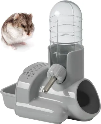 Productafbeelding van Hamsterwaterfles 3-in-1 met voerbak en schuilplaats, 120 ml, geschikt voor dwerghamsters
