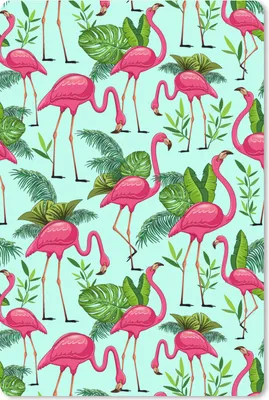 Produktbild von MuchoWow® Mauspad Mousepad Flamingo - Dschungel - Tiere - Muster 40x60 cm - Mousepads - Maus Mat - Pad - Mausunterlage - Schreibtisch Accesoire