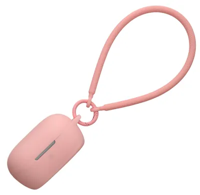 Produktbild von kwmobile Hülle kompatibel mit Bose QuietComfort Earbuds Kopfhörer - Silikon Schutzhülle Etui Case Cover - mit Handschlaufe Altrosa