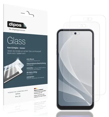 Immagine prodotto di 2x Pellicola Protettiva per GFive Pro 16 Protezione opaco Vetro Flessibile 9H dipos