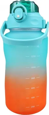 Produktbild von Foxter 2572 Trinkflasche mit Tages-Trinkplan, 1500 ml, orange und blau