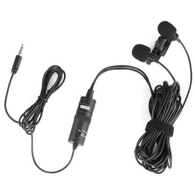 Produktbild von BOYA BY-M1DM, Interview-Mikrofon, -30 dB, 65 - 18000 Hz, Omnidirektional, Kabelgebunden, 3,5 mm (1/8")