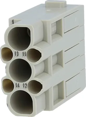 Productafbeelding van HARTING Han CD module-steekcontact (M), krimpklem, 7-polig, 3/4, 830V - 830V, stuurcontact, 40A/10A - 1 stuk