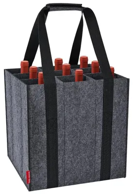 Image de Solidchoice - Sac de transport gris pour bouteilles, avec 9 compartiments