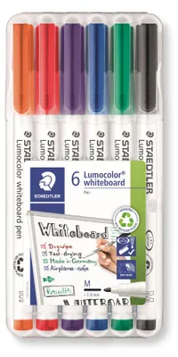Image de STAEDTLER Marker Lumocolor whiteb pen 6St Box
