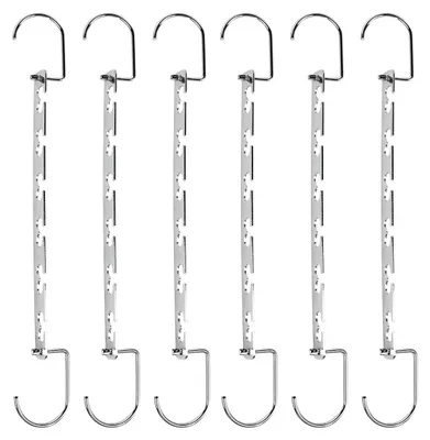 6 Metall-Kleiderbügel 26 cm, platzsparende Mehrfachhaken