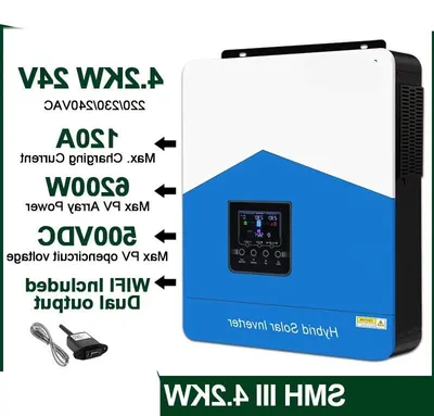 Obrázok produktu pre Hybridný solárny menič s regulátorom nabíjania solárnych panelov, technológiou MPPT a Wi-Fi pripojením, s výkonom 4,2 kW a s čistou sínusovou vlnou