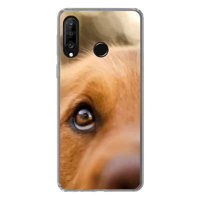 Produktbild von MuchoWow® Handyhülle Schutzhülle Hülle für Huawei P30 Lite Das Glitzern im Auge des Golden Retrievers Silikon Softcase Handy Hülle - Handyhülle