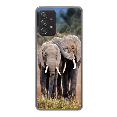 Produktbild von MuchoWow® Handyhülle Schutzhülle Hülle für Samsung Galaxy A53 5G Elefant - Tiere - Bäume - Natur Silikon Softcase Handy Hülle - Schutzabdeckung